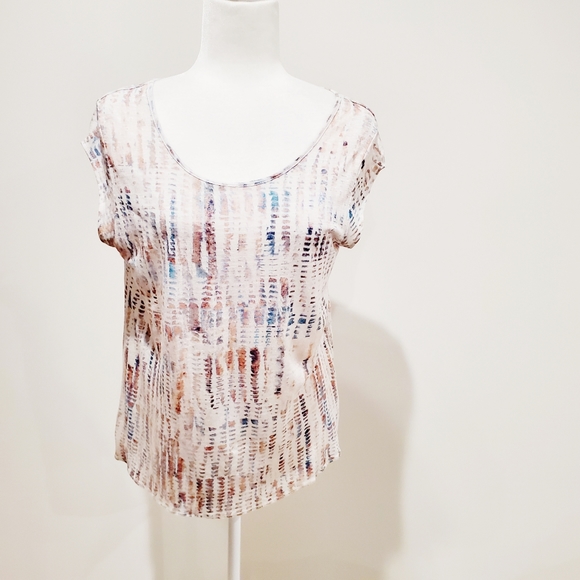 Cynthia Rowley Tops - Cynthia Rowley Tie Dye 100% Linen Top